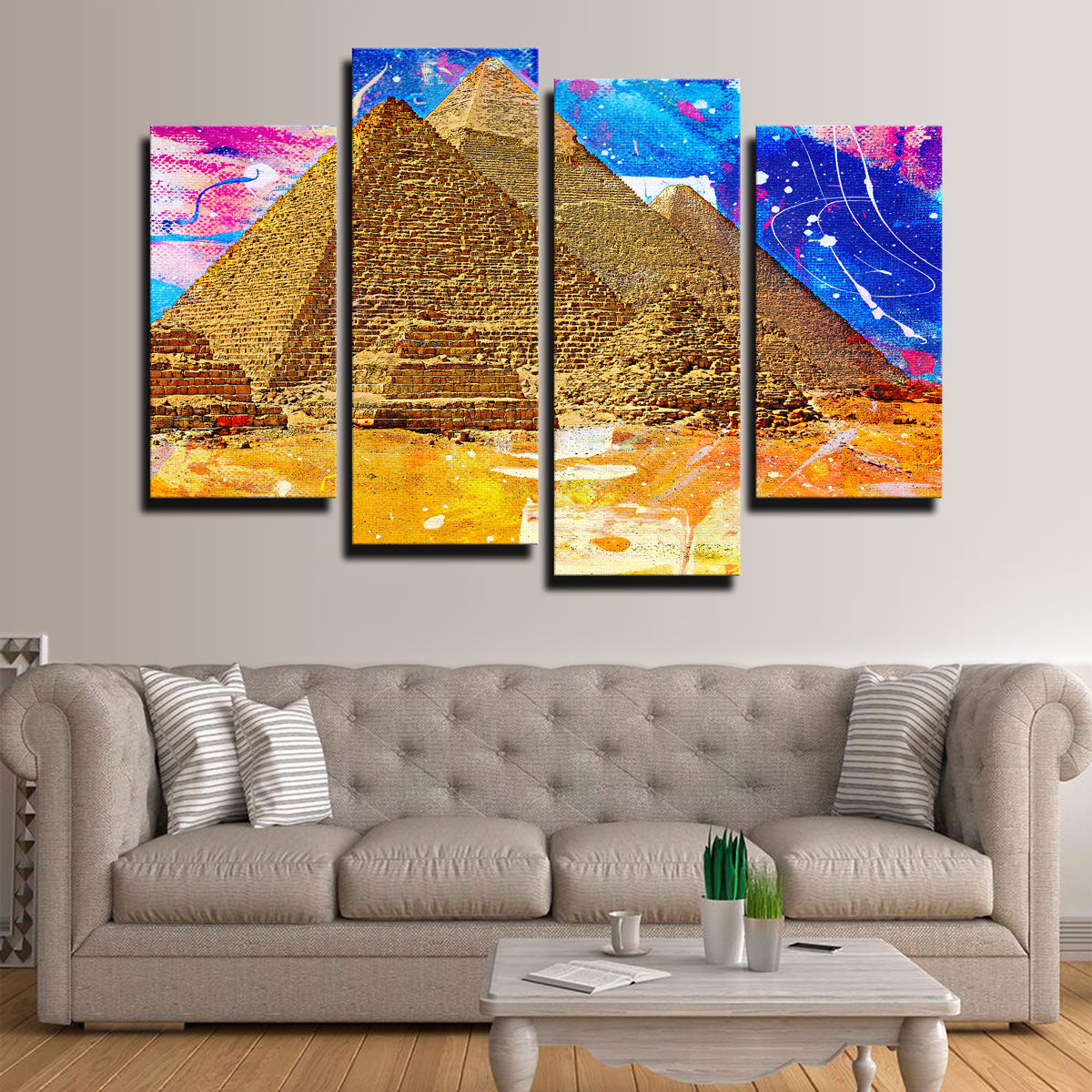 Stunning Egypt Pyramids Abstract Wall Art for Your Home Decor