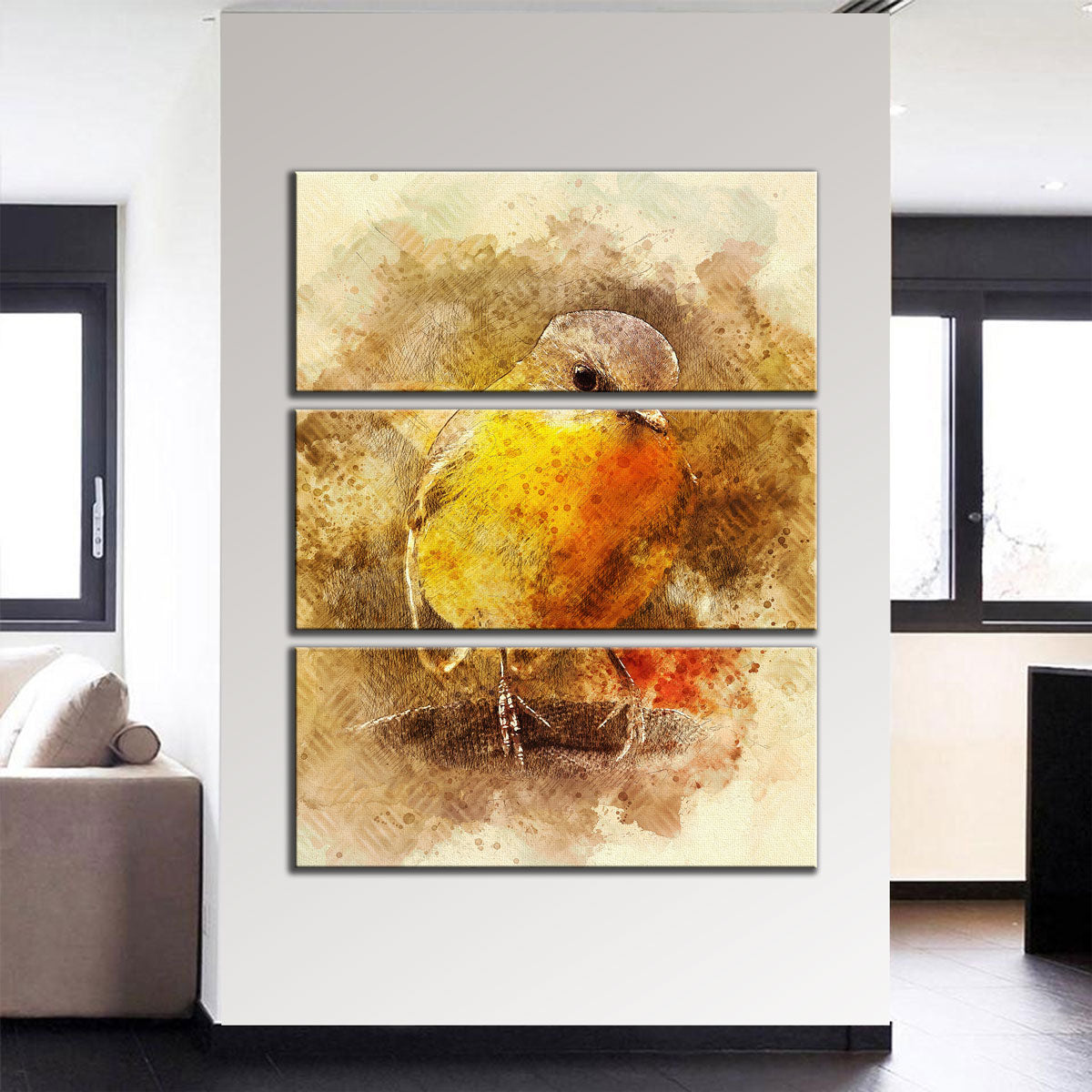 Exquisite Little Bird Vertical Wall Art by Denise Dundon