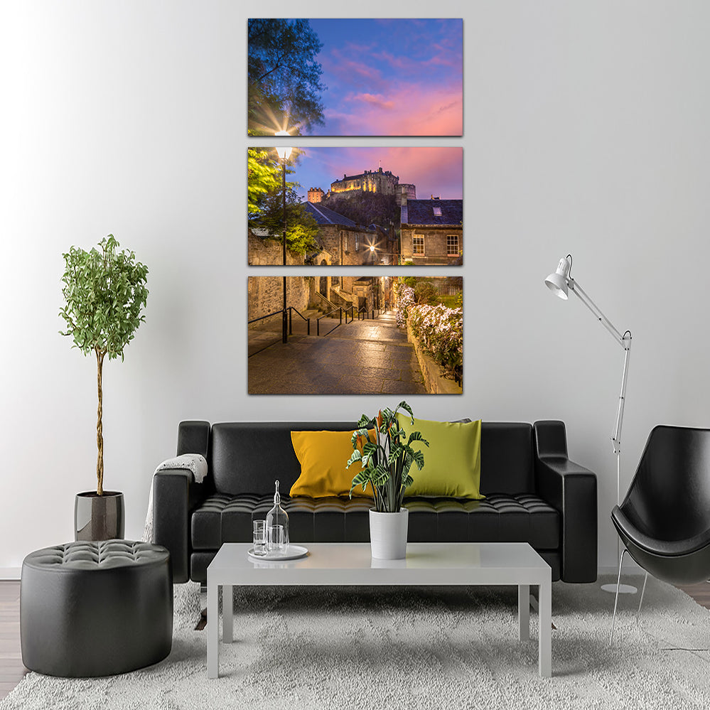 Stunning Edinburgh Castle Sunset Wall Art by Melanie Viola