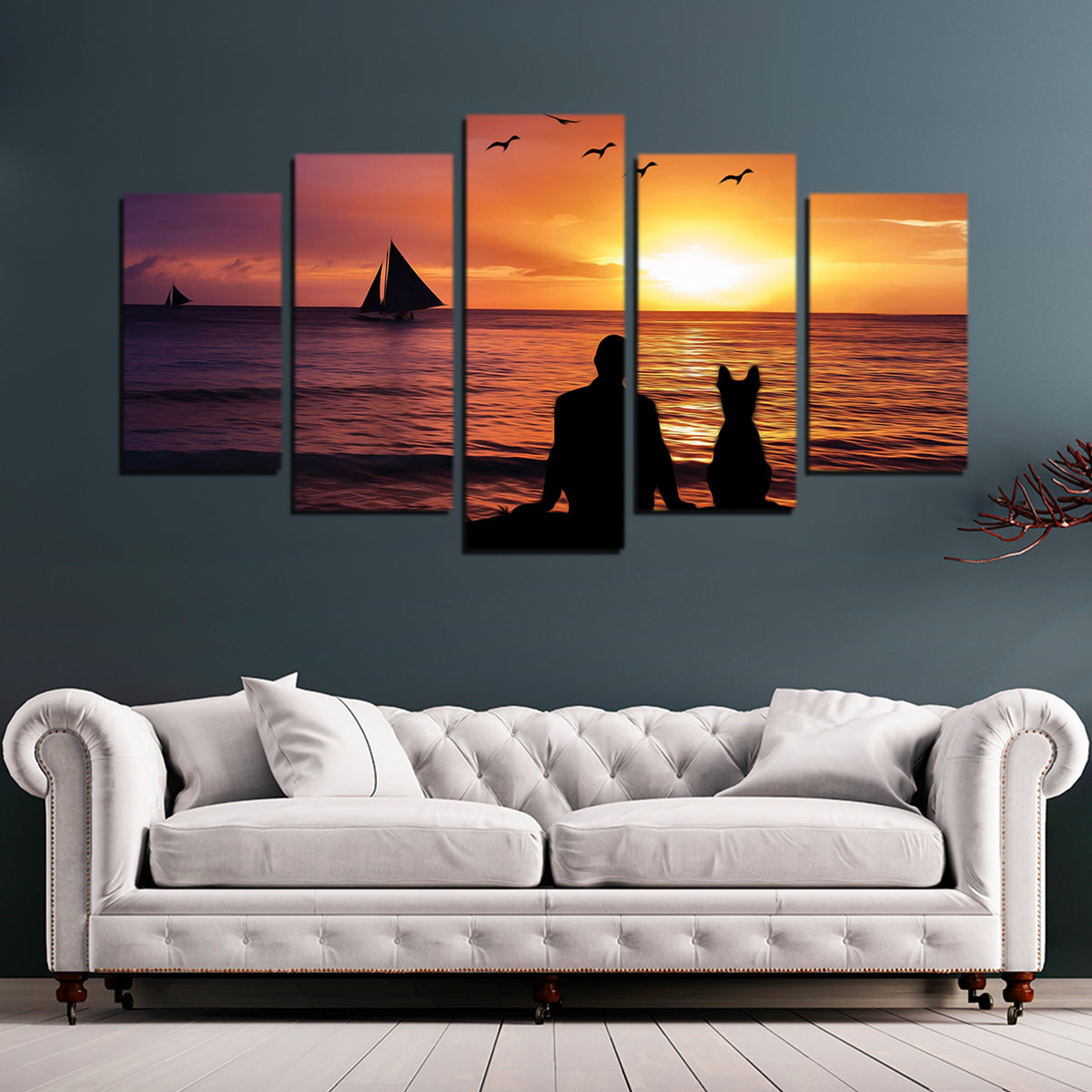 Stunning Friendship Sunset Wall Art by George Sorin