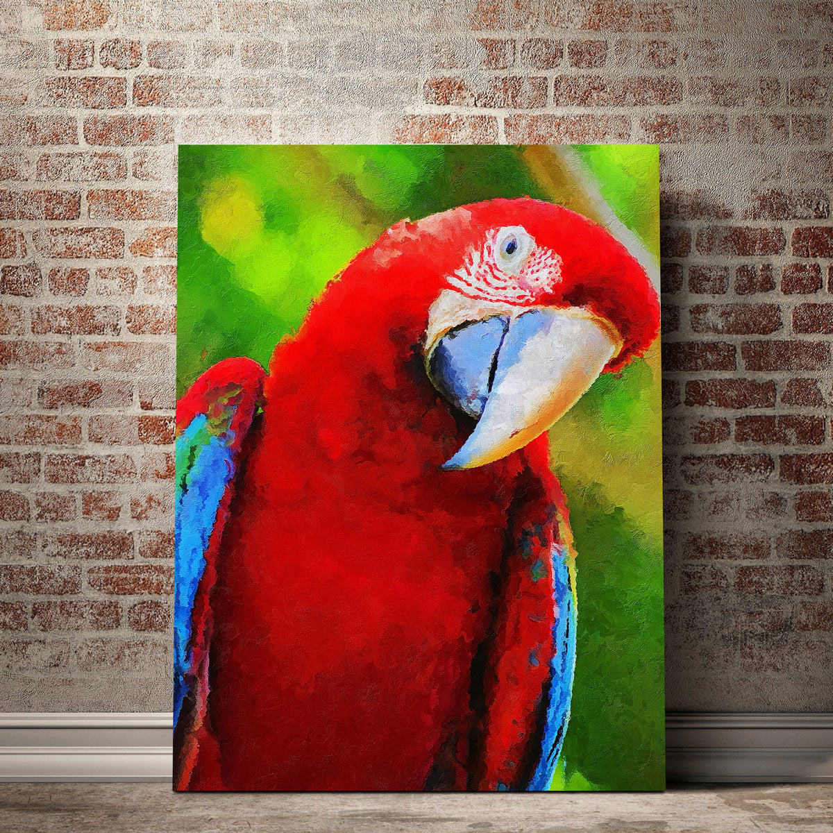 Stunning Parrot Recovered Painting Wall Art by Gab Fernando