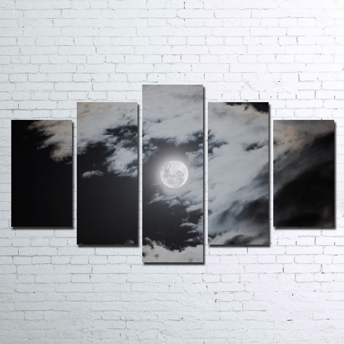Stunning Full Moon Behind Clouds Wall Art by Sofia Leite Fonseca