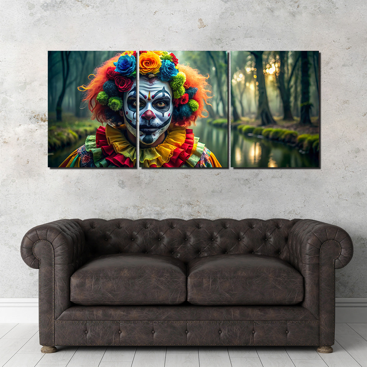 Unique Dia de Los Muertos Swamp Clown Wall Art for Stunning Home Decor