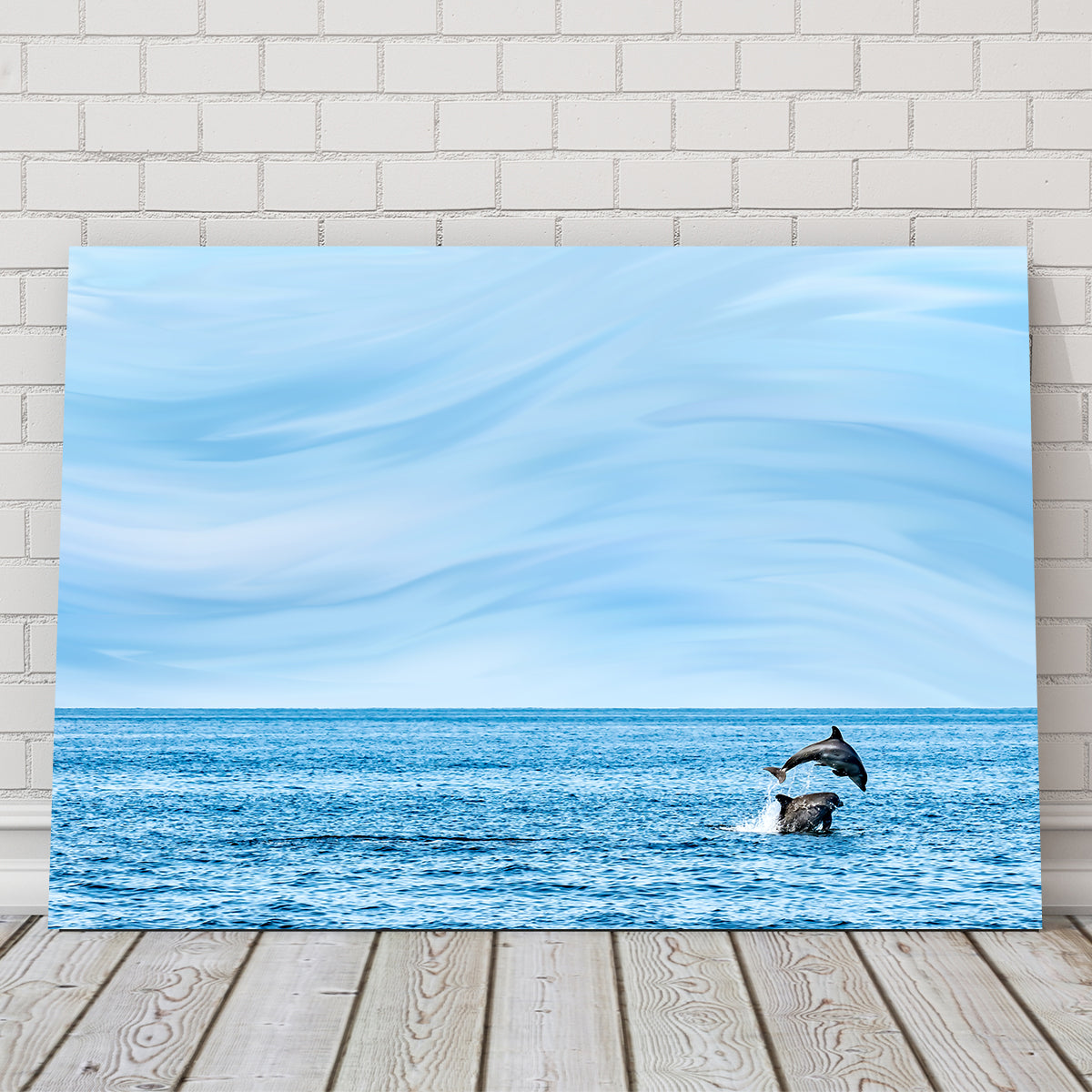 Rollin's Stunning Jumping Dolphins Wall Art by Eileen Rollin