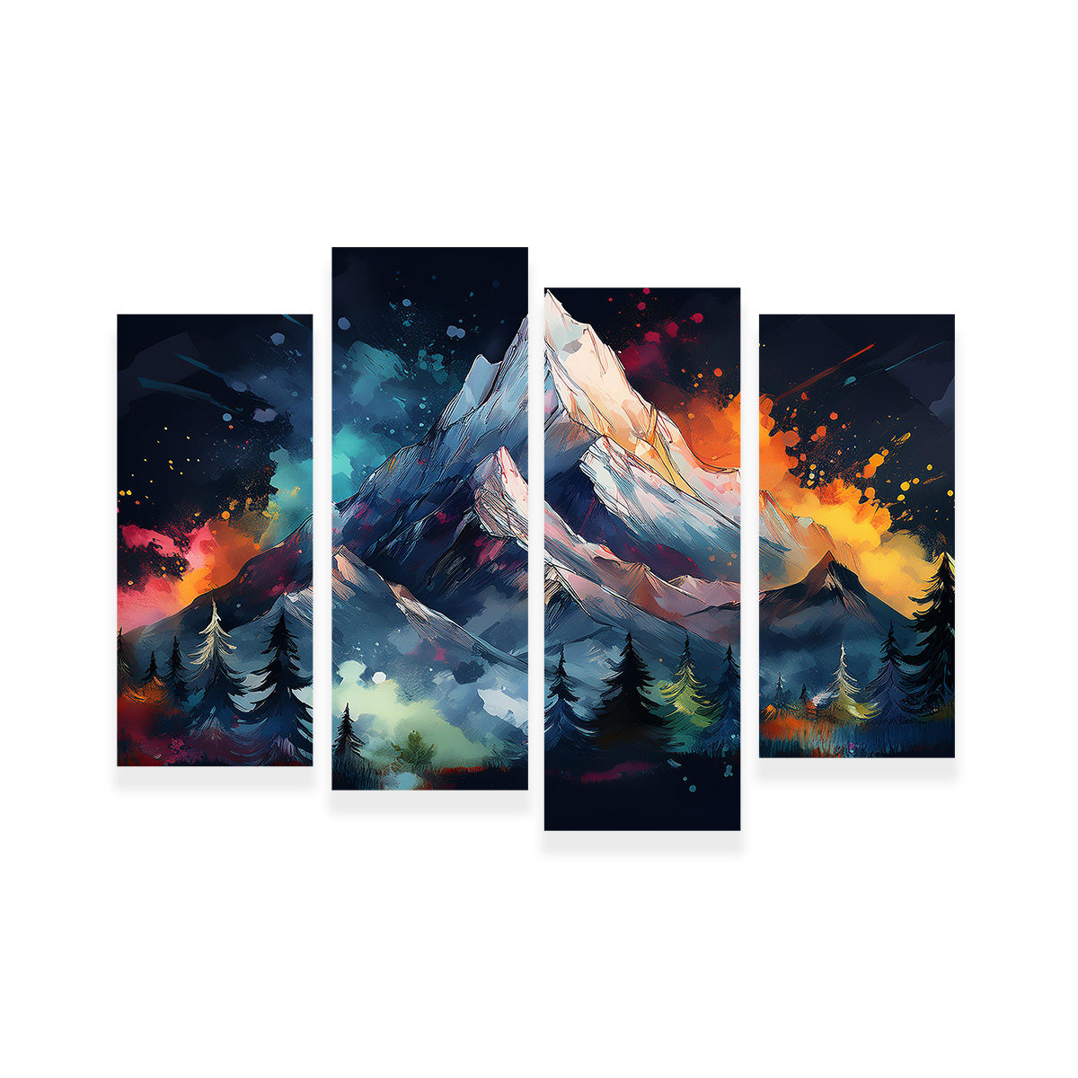 Exquisite Dark Colored Mountain Wall Art for Stunning Decor