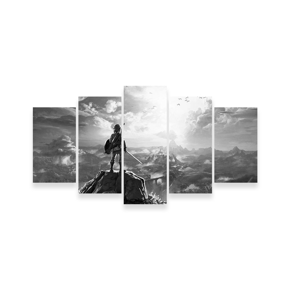 Zelda Inspired Grayscale Wall Art for Stunning Home Decor