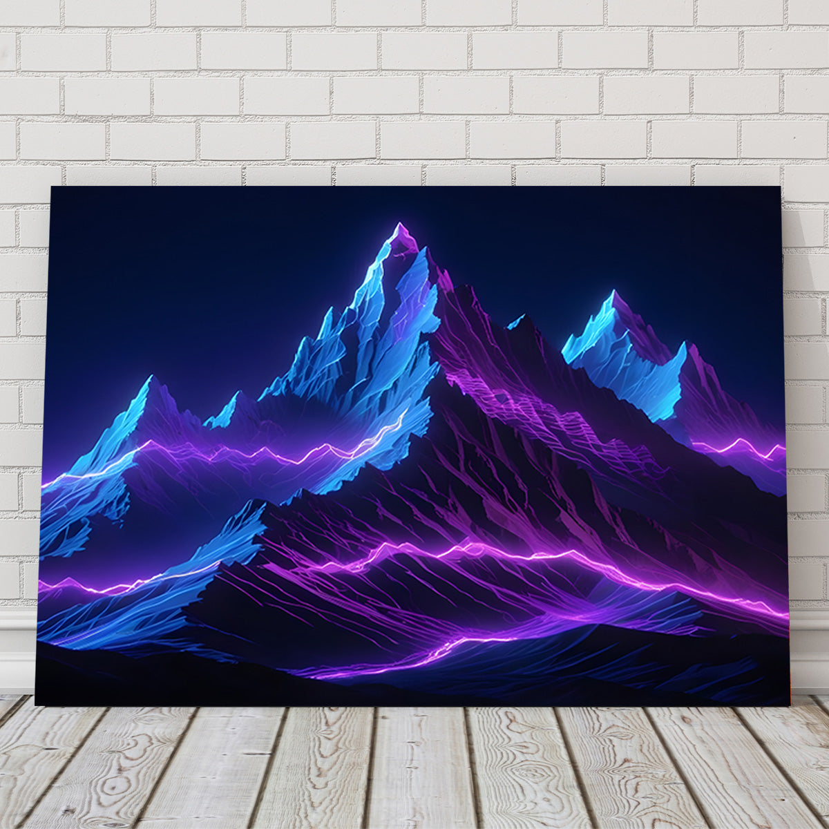 Stunning Futuristic Mountain Range Wall Art for Modern Interiors
