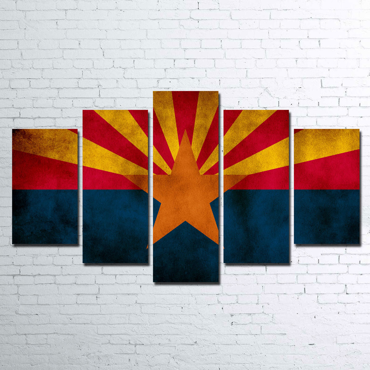 Stunning Grunge Arizona State Flag Wall Art for Unique Home Decor