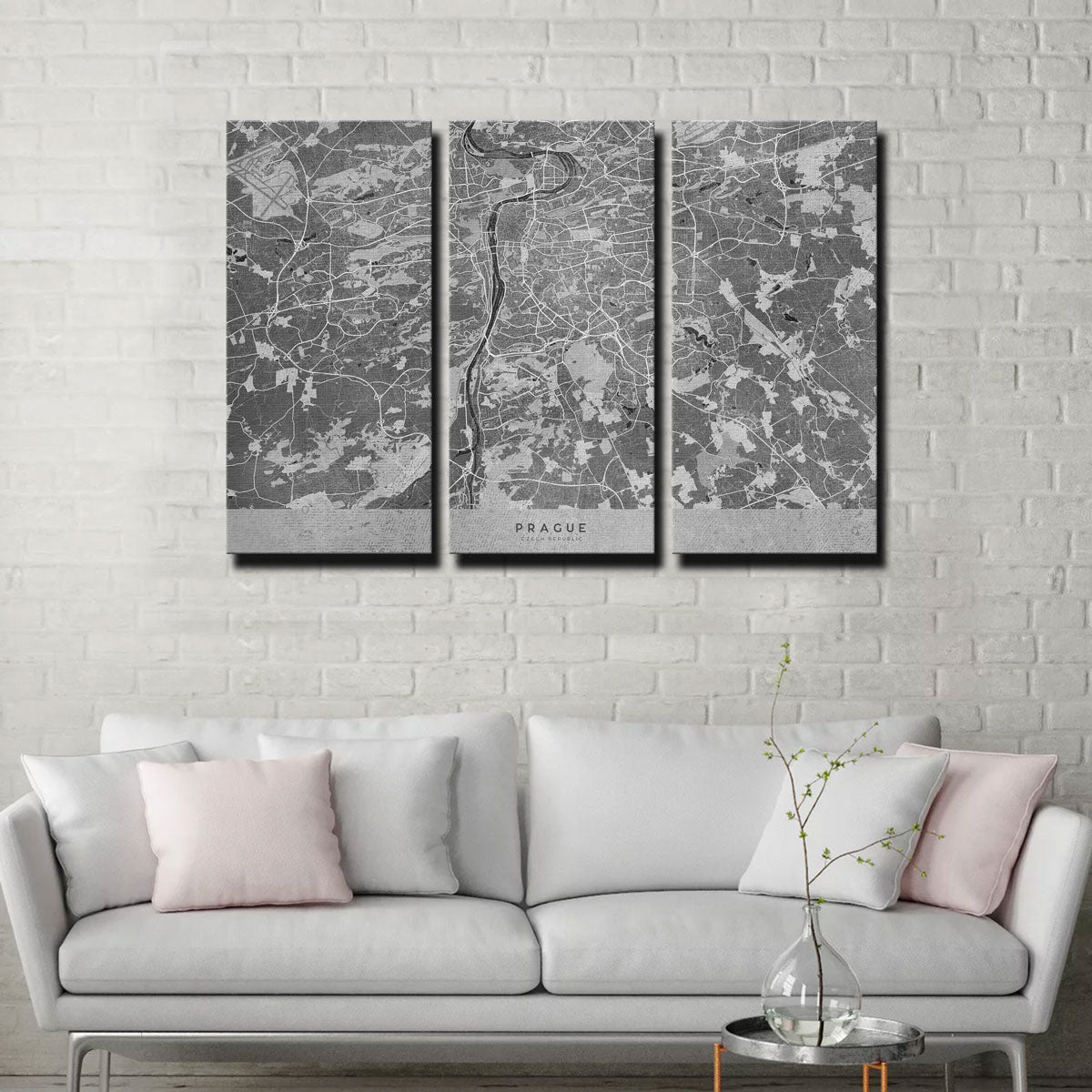 Stunning Prague Map 2 Wall Art for Your Home Decor