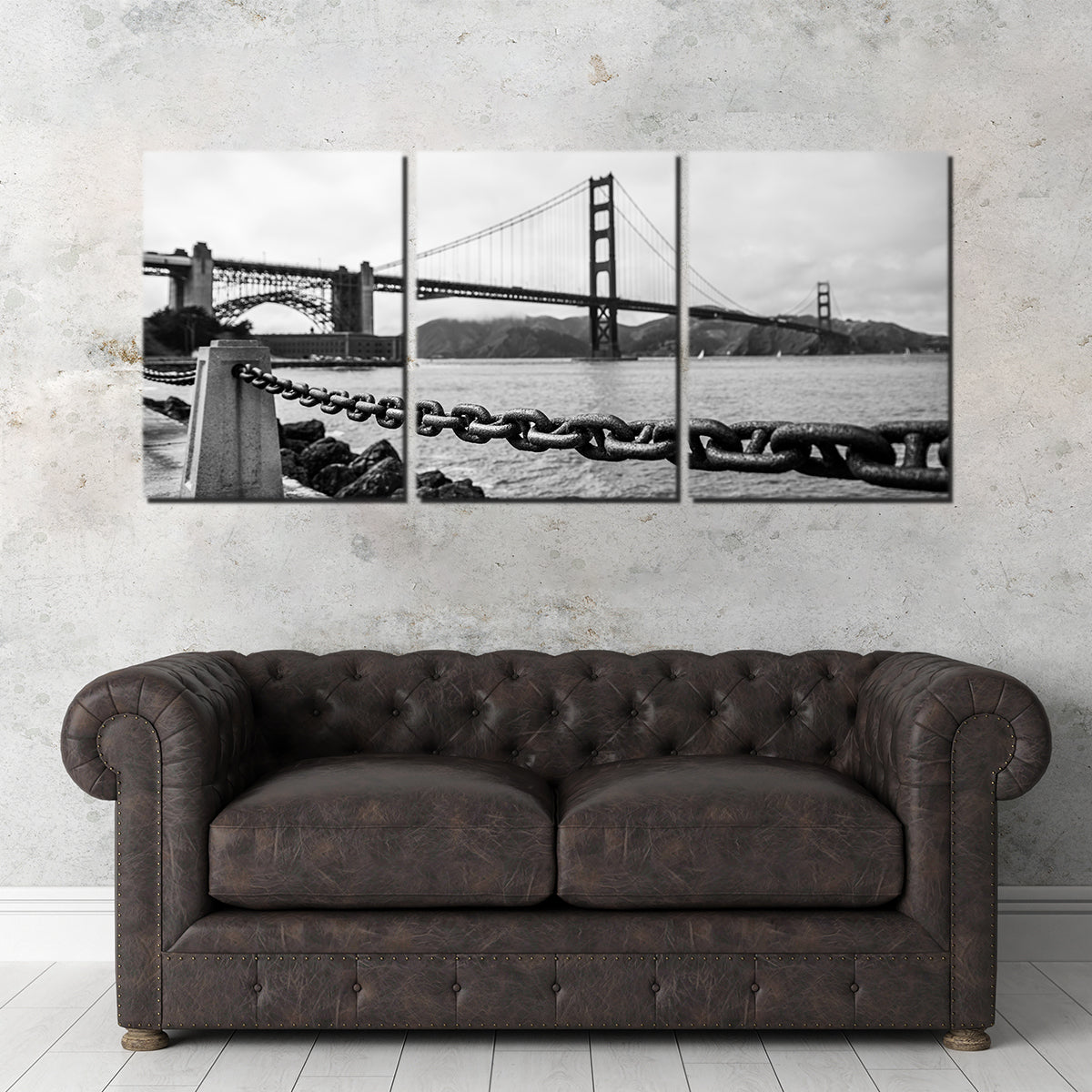 Stunning Golden Gate Chain Wall Art for Home Decor
