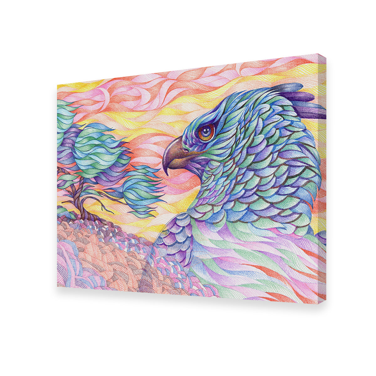 Stunning Raptor's Vigilance Wall Art for Home Decor