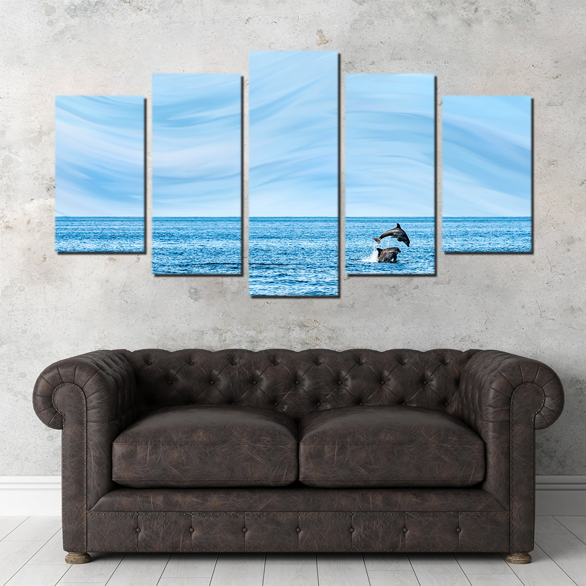 Rollin's Stunning Jumping Dolphins Wall Art by Eileen Rollin