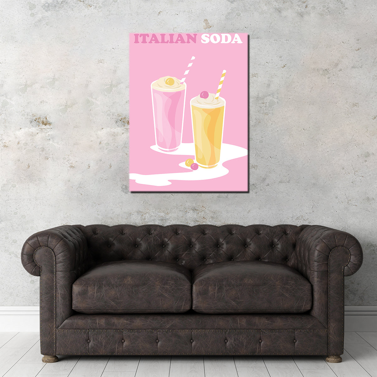 Gorgeous Italian Soda Wall Art by Groovy Vibe Studio