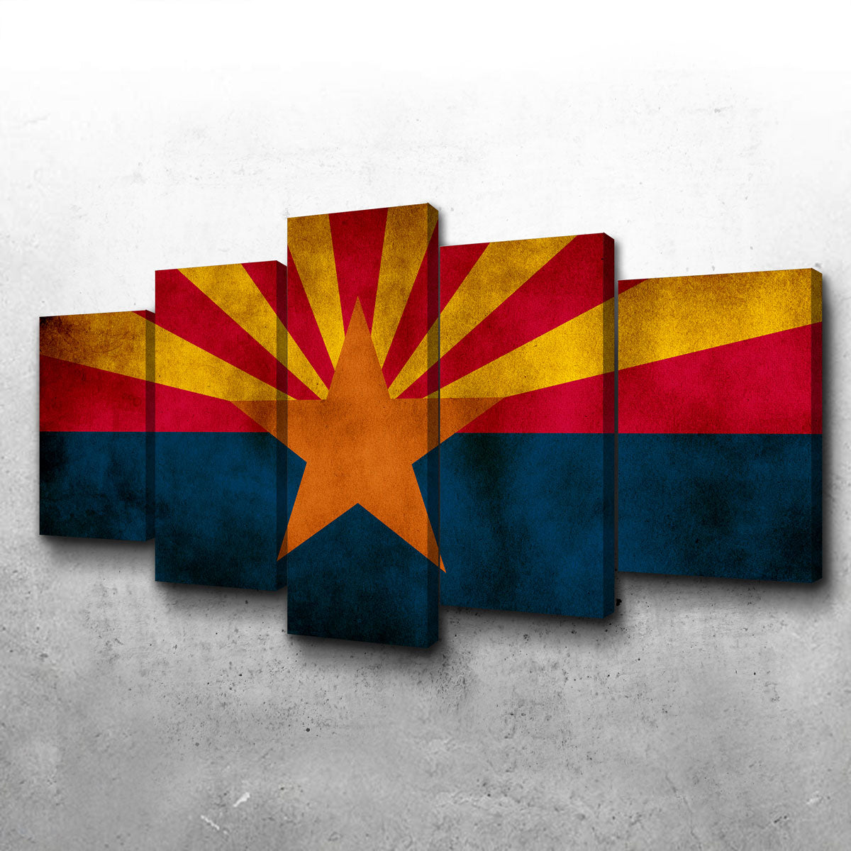 Stunning Grunge Arizona State Flag Wall Art for Unique Home Decor