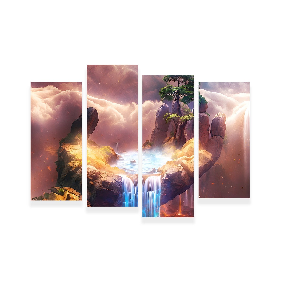 The Exquisite Artistry of Nature's Hand - Sustainable Kiln - Dried Pine Wood Framed Canvas Prints
