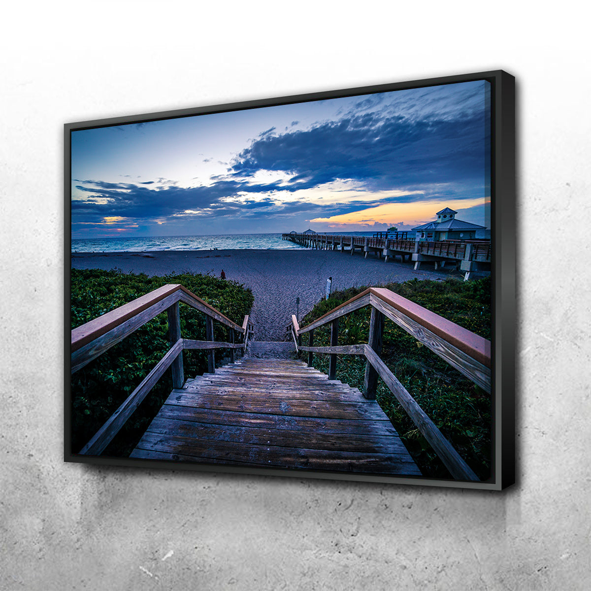 Stunning Steps to Juno Beach Pier Wall Art by Charity Dos Santos