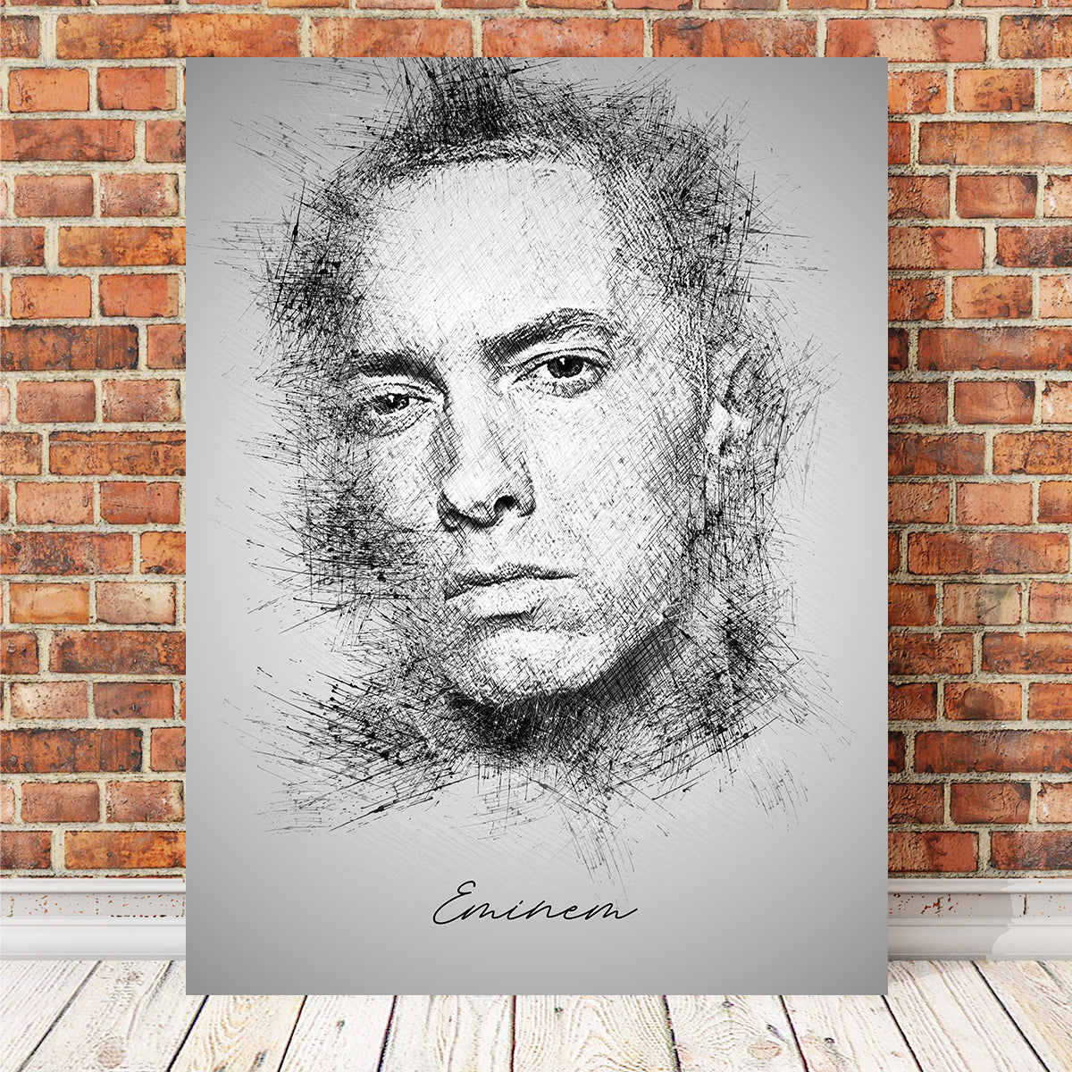 Unique Eminem Sketch Wall Art for Your Home Decor