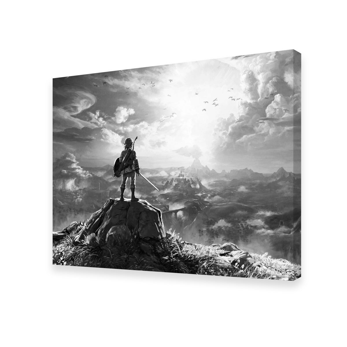 Zelda Inspired Grayscale Wall Art for Stunning Home Decor