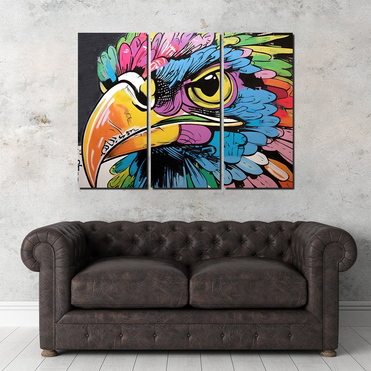 Stunning Hawk Graffiti Wall Art by Stephen Chambers