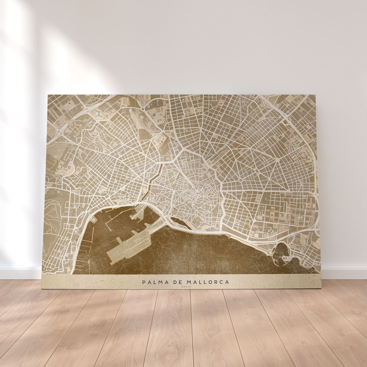 Exquisite Palma De Mallorca Map Wall Art by Blursbyai