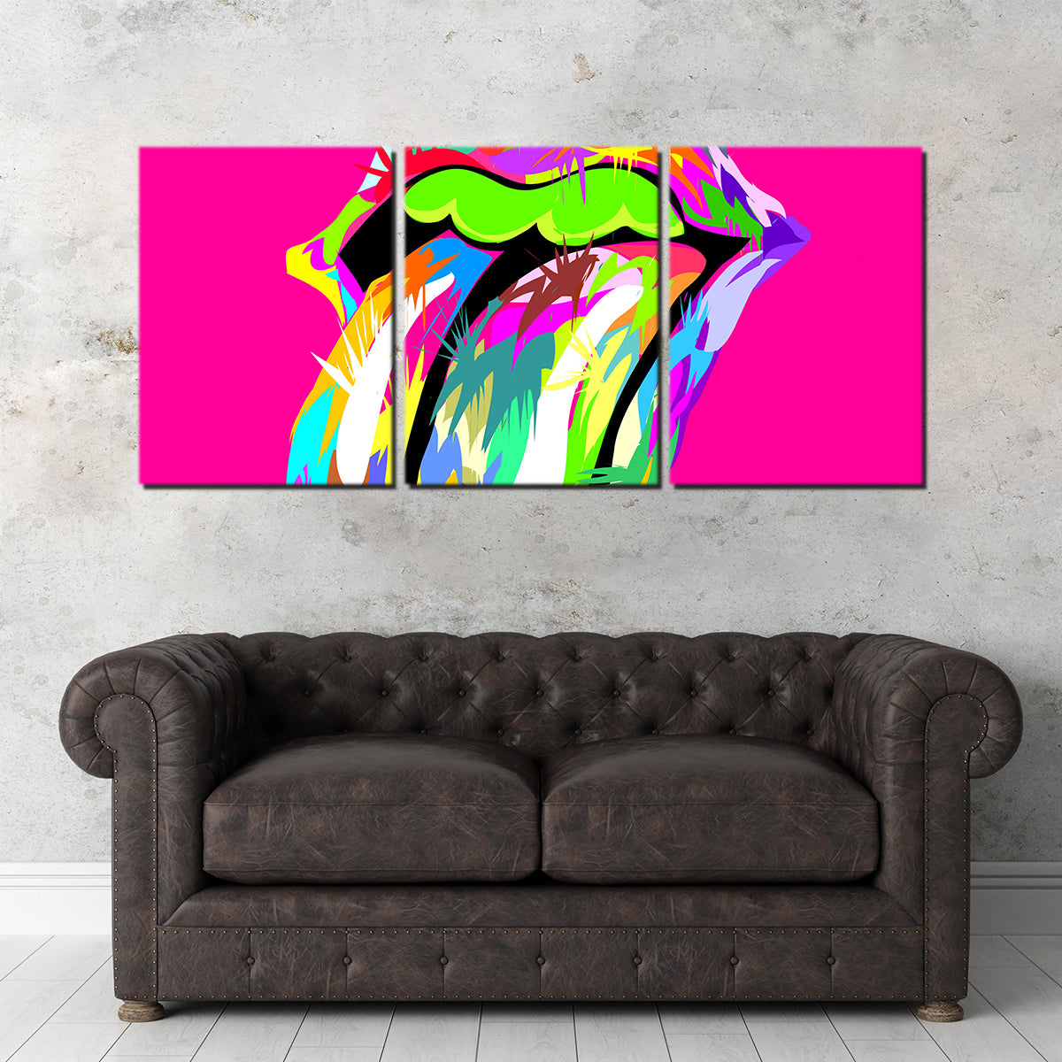 Cool Rolling Mouth Swag Wall Art for Stunning Decor
