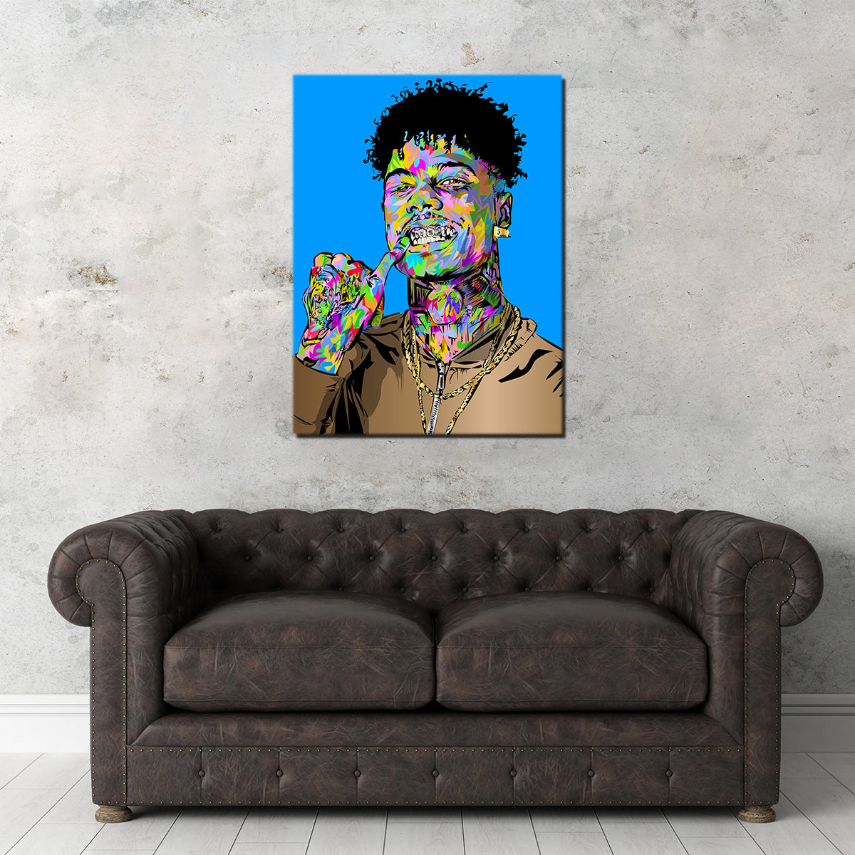 Stunning Blue Face Wall Art for Home Decor