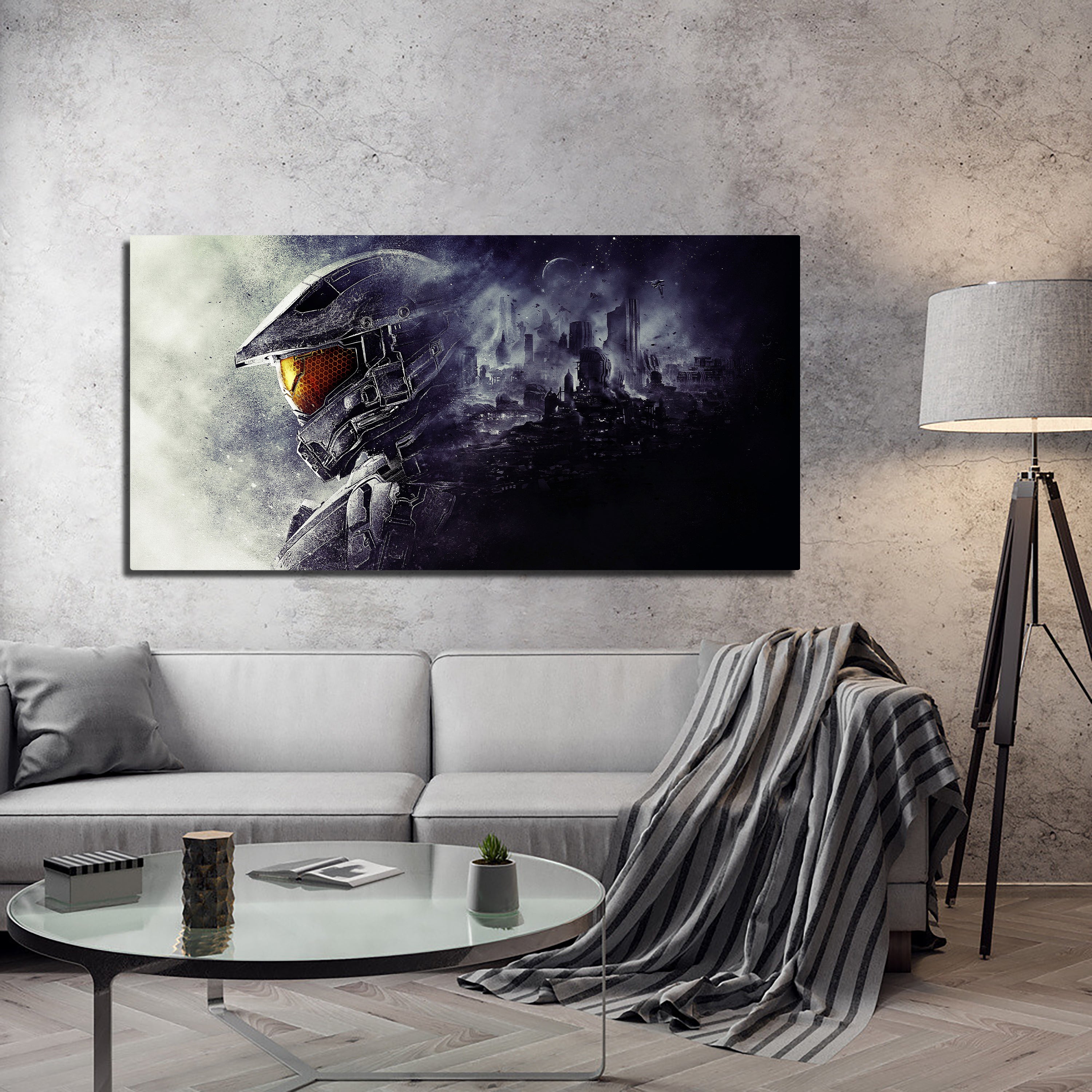 Halo Master Chief Stunning Panoramic Wall Art for Gamers