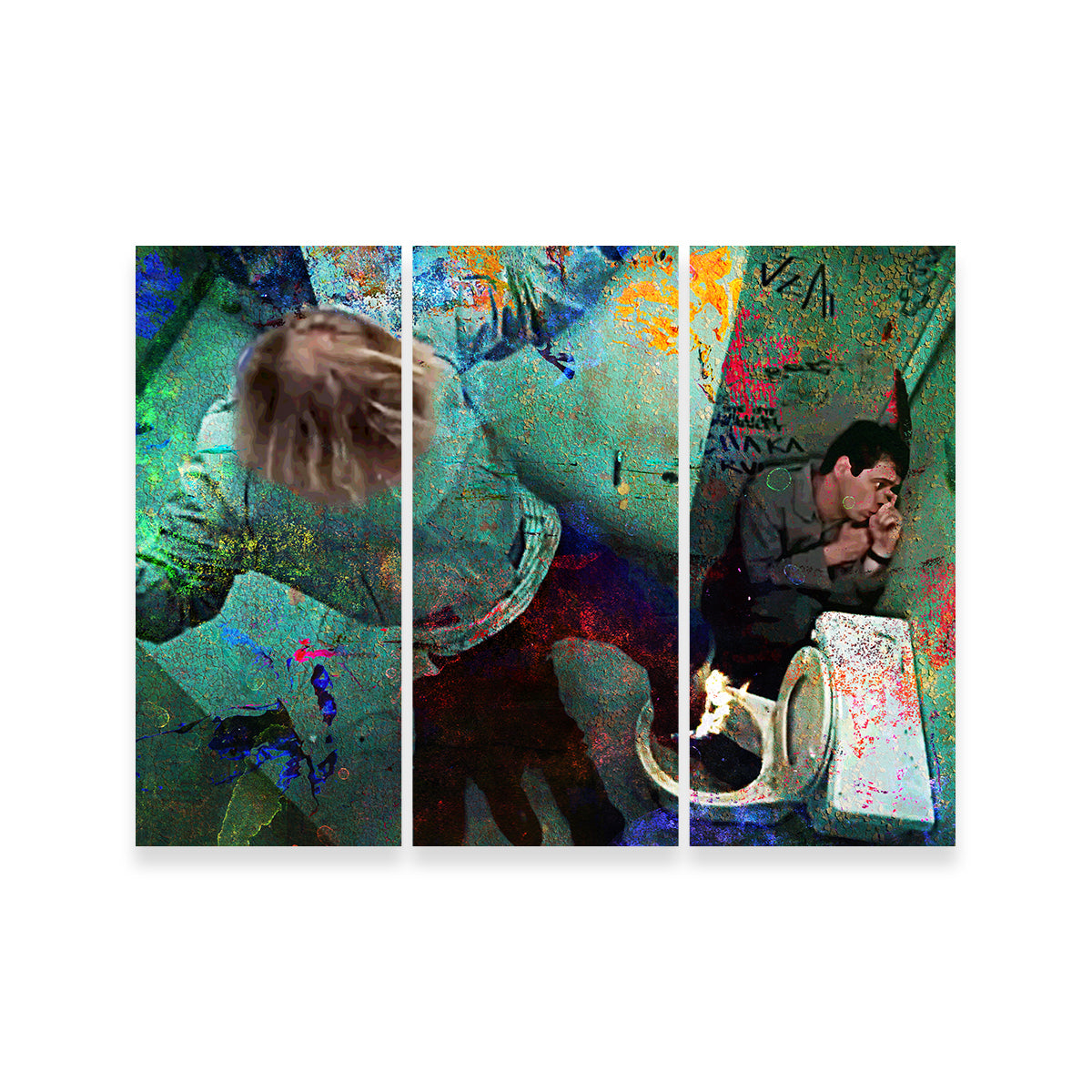Dumb & Dumber Bathroom Stall - High - Quality Hand - Built Canvas Print