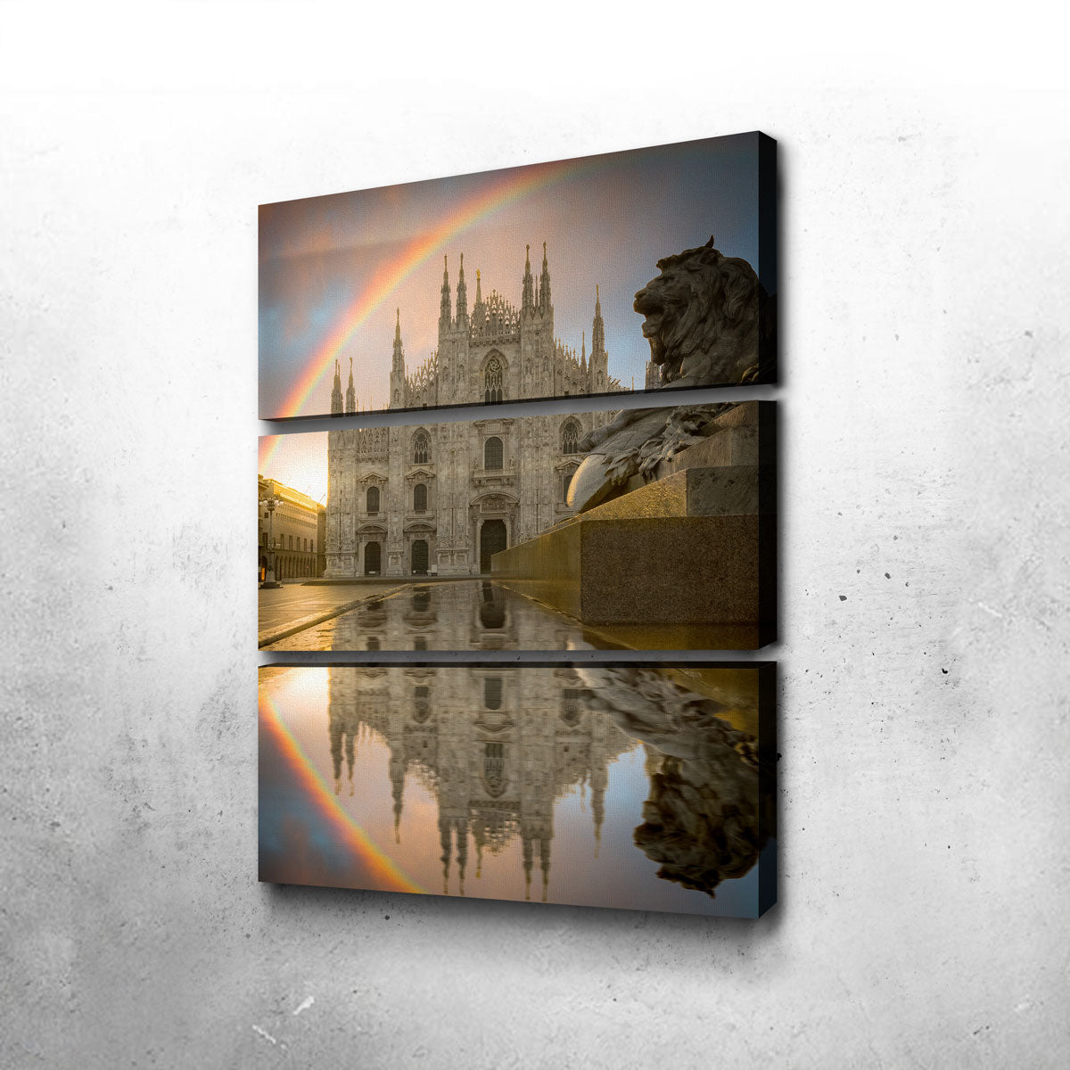 Gorgeous Rainbow in Milan Wall Art for Stunning Home Decor