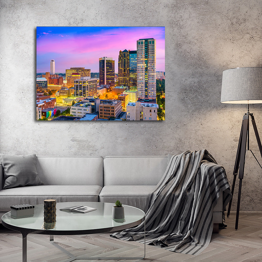 Stunning Birmingham Skyline Wall Art for Home Decor