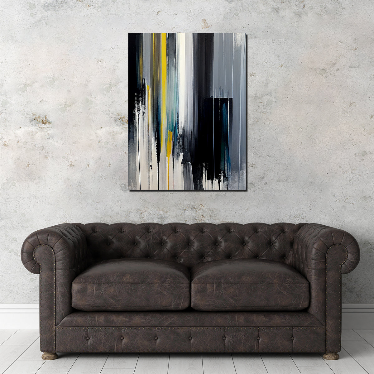 Stunning City Window on a Rainy Day Wall Art for Home Decor