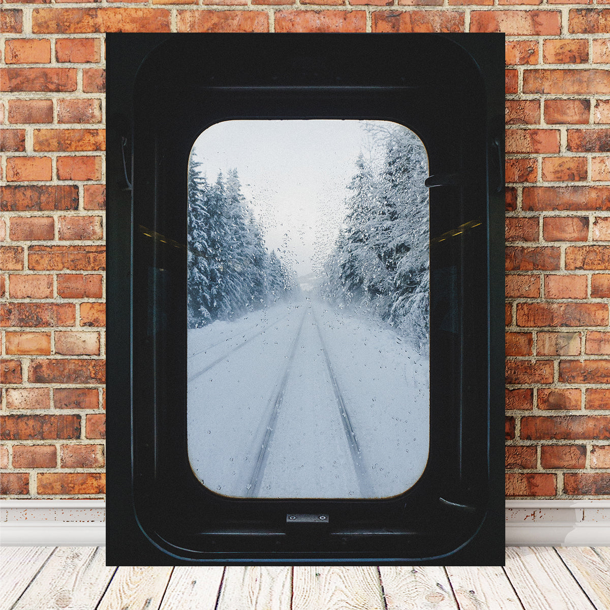 Exquisite Snowy Train Wall Art by Mike Cotton