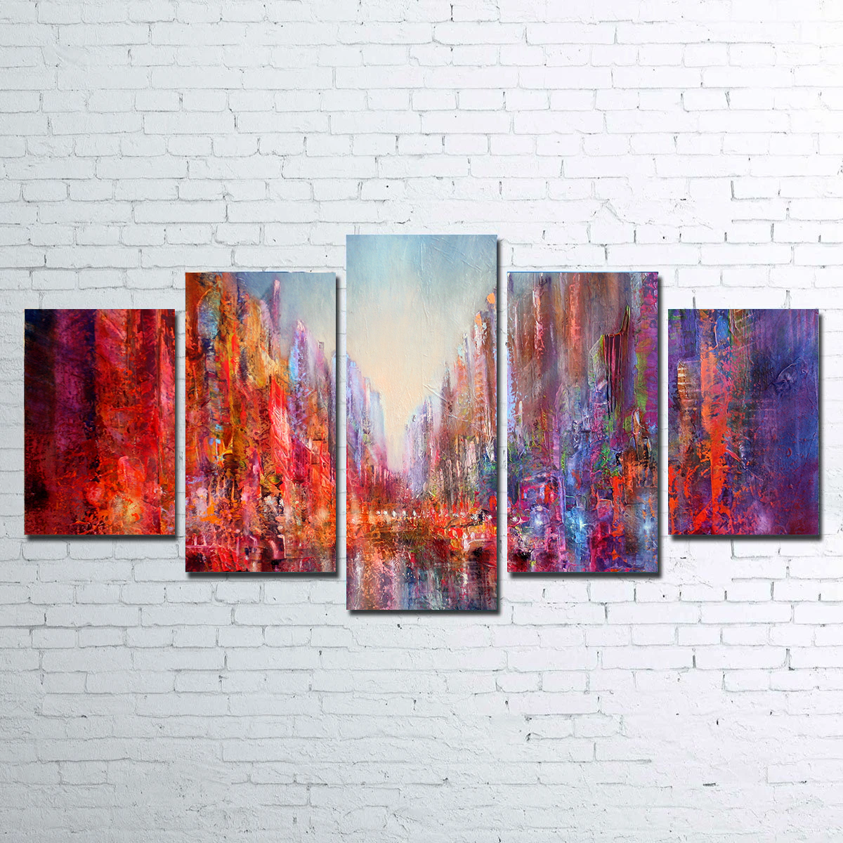 Exquisite Stadt am Fluss Wall Art by Annette Schmucker