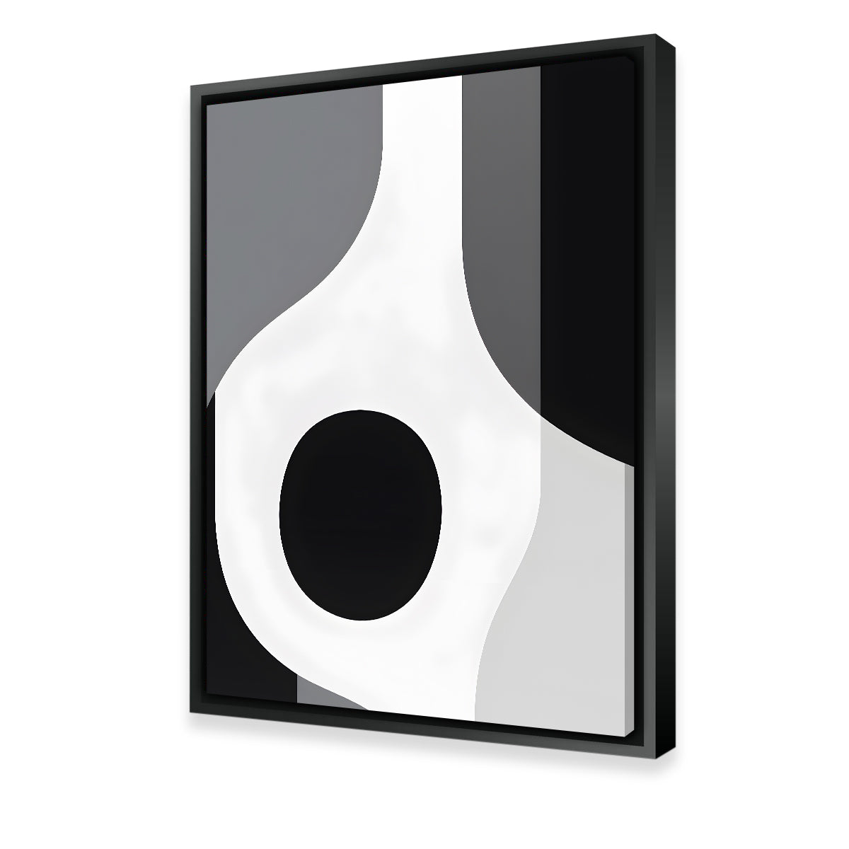 Eye - catching Abstract Shapes Series B&W 1 Wall Art for Modern Spaces