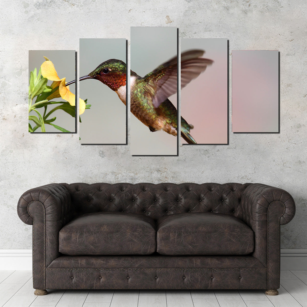 Exquisite Ruby Throated Hummingbird Wall Art for Stunning Decor