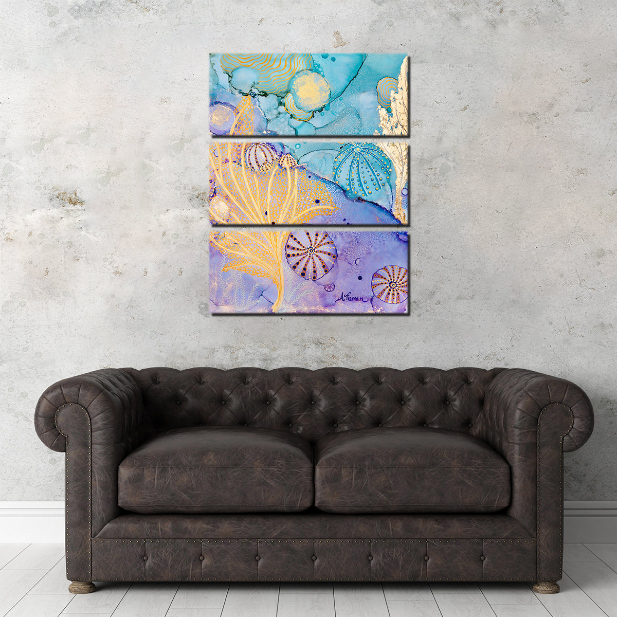 Exquisite Sea Urchin Hideaway Wall Art by Amy Tieman
