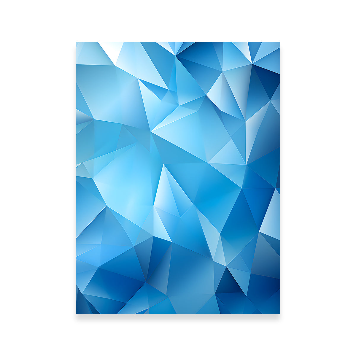 Stunning Abstract Blue Shapes 2 Wall Art for Modern Decor