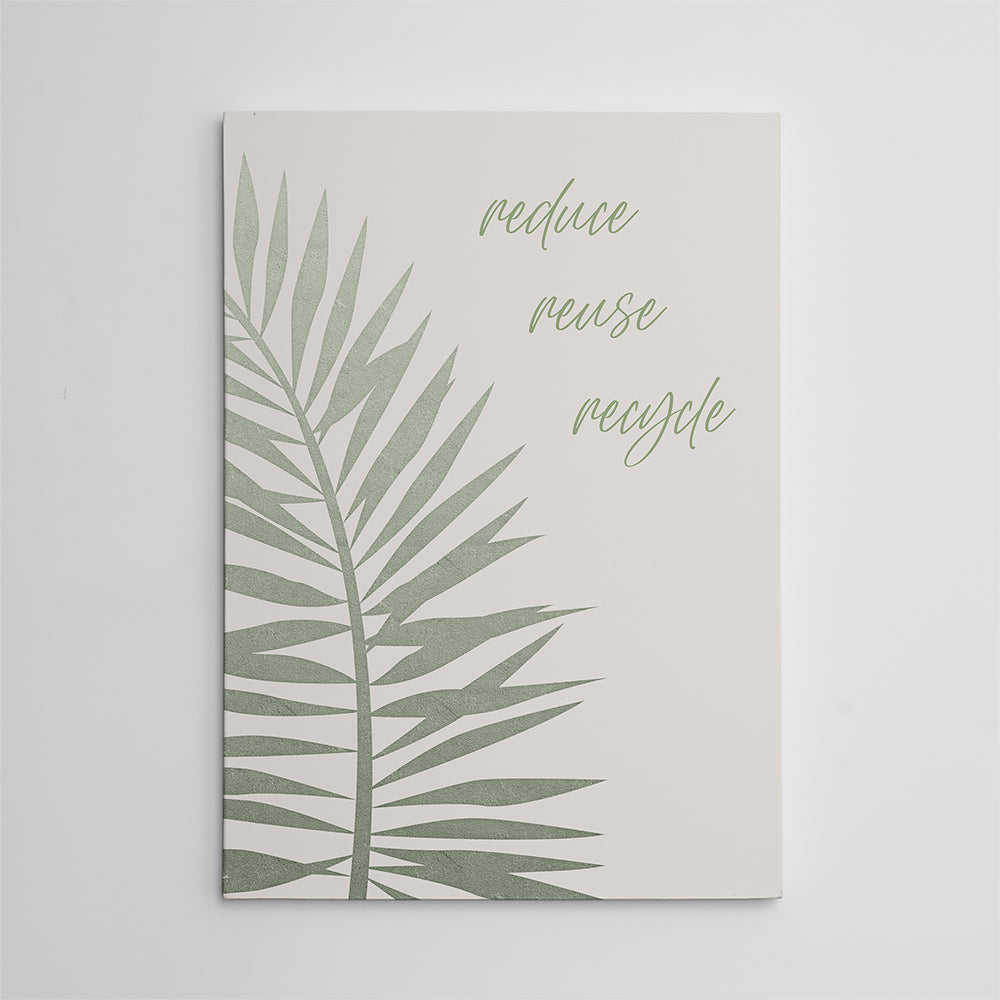 Eco-Friendly Reduce - Reuse - Recycle Wall Art by Melanie Viola