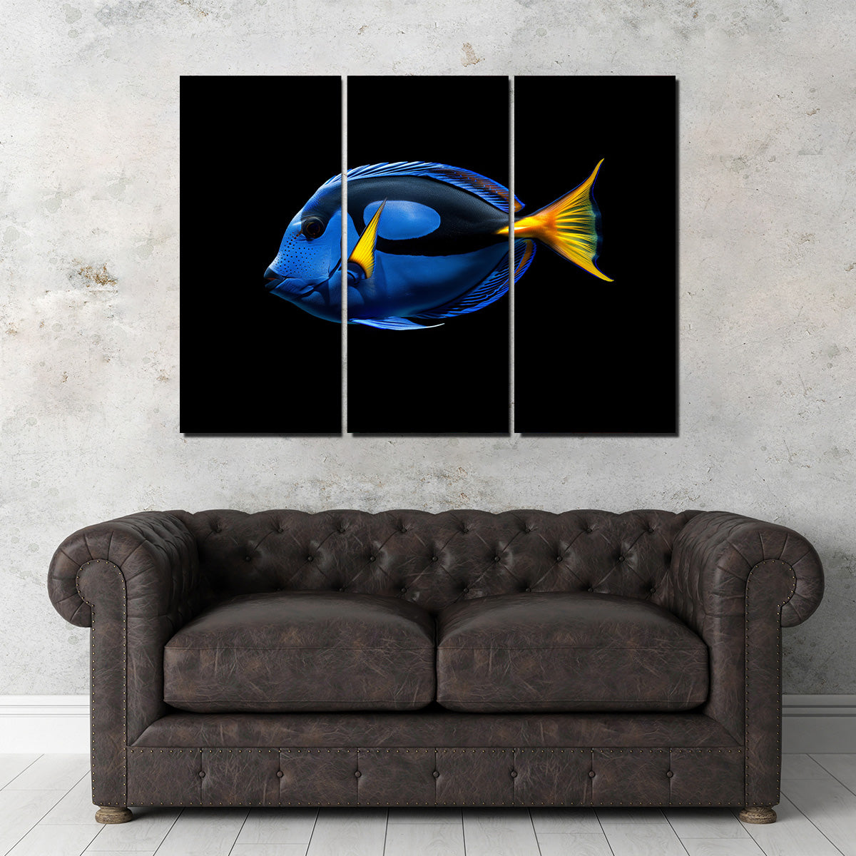 Stunning Regal Blue Tang Fish Wall Art for Home Decor