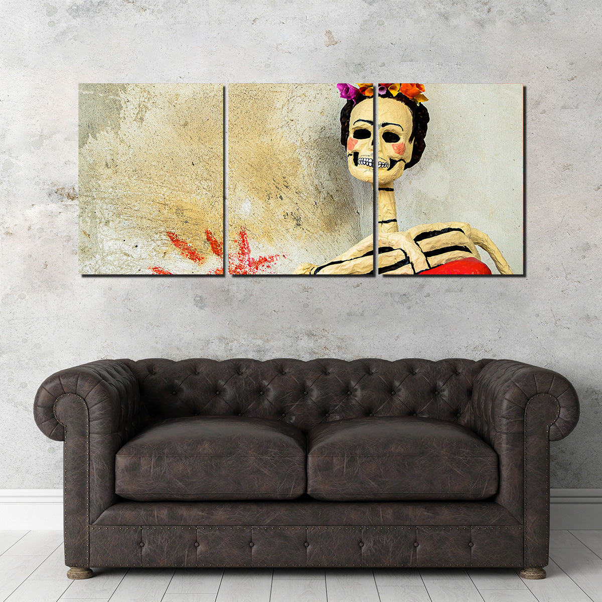 Stunning Day of the Dead Catrina Skeleton Wall Art for Home Decor