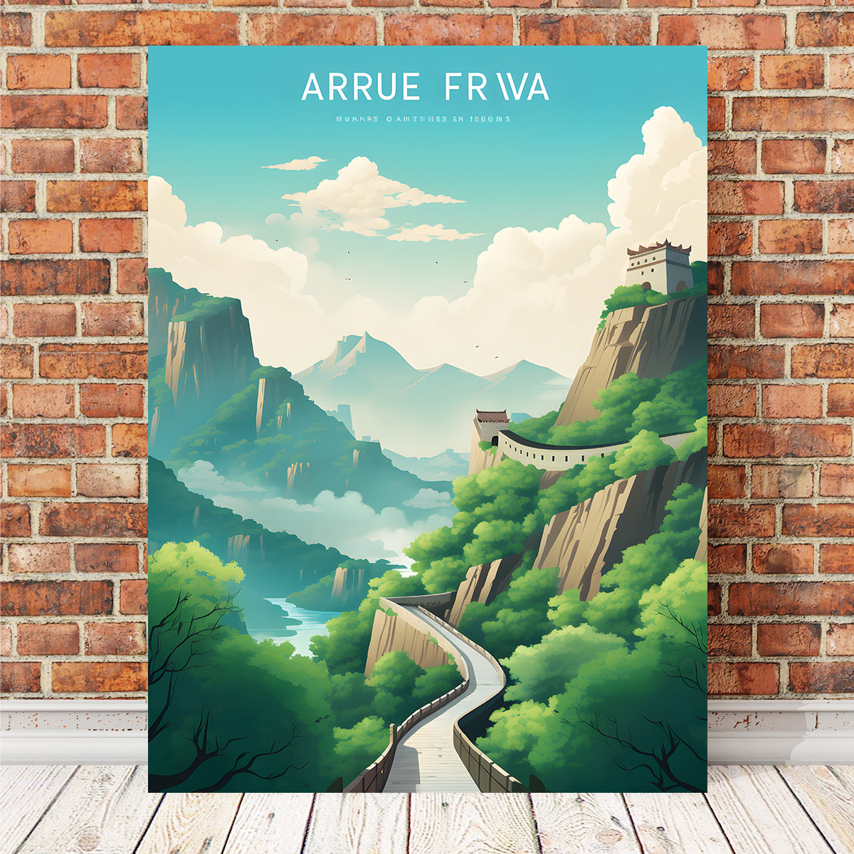 Exquisite The Great Wall of China Wall Art by Valth Graphics