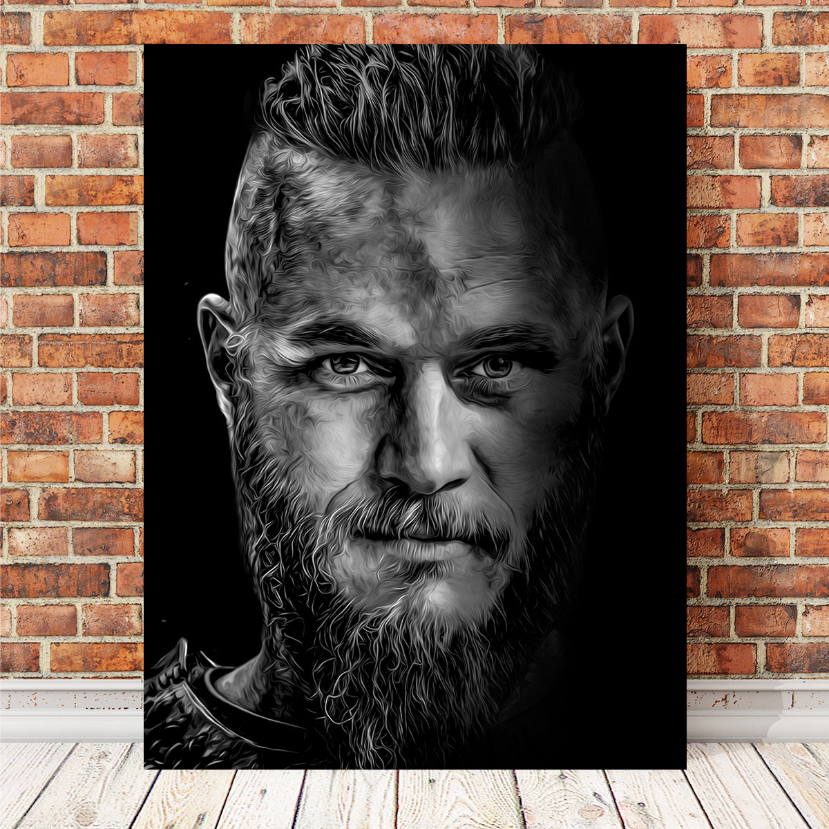 Stunning Portrait Vikings Wall Art for Home Decor