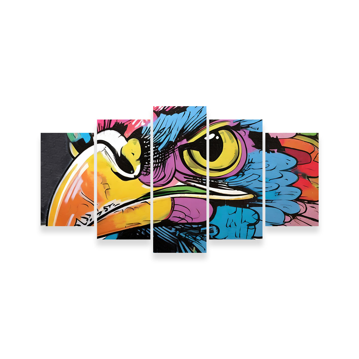 Stunning Hawk Graffiti Wall Art by Stephen Chambers