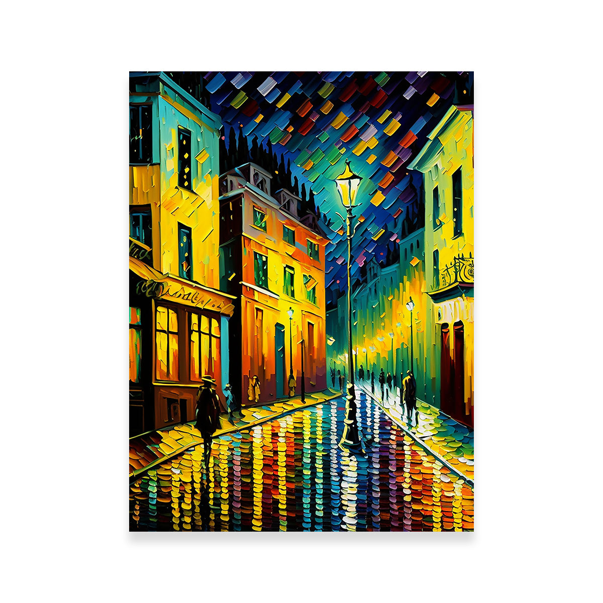 Vibrant Rainbow Row Wall Art by Jennifer Hotai