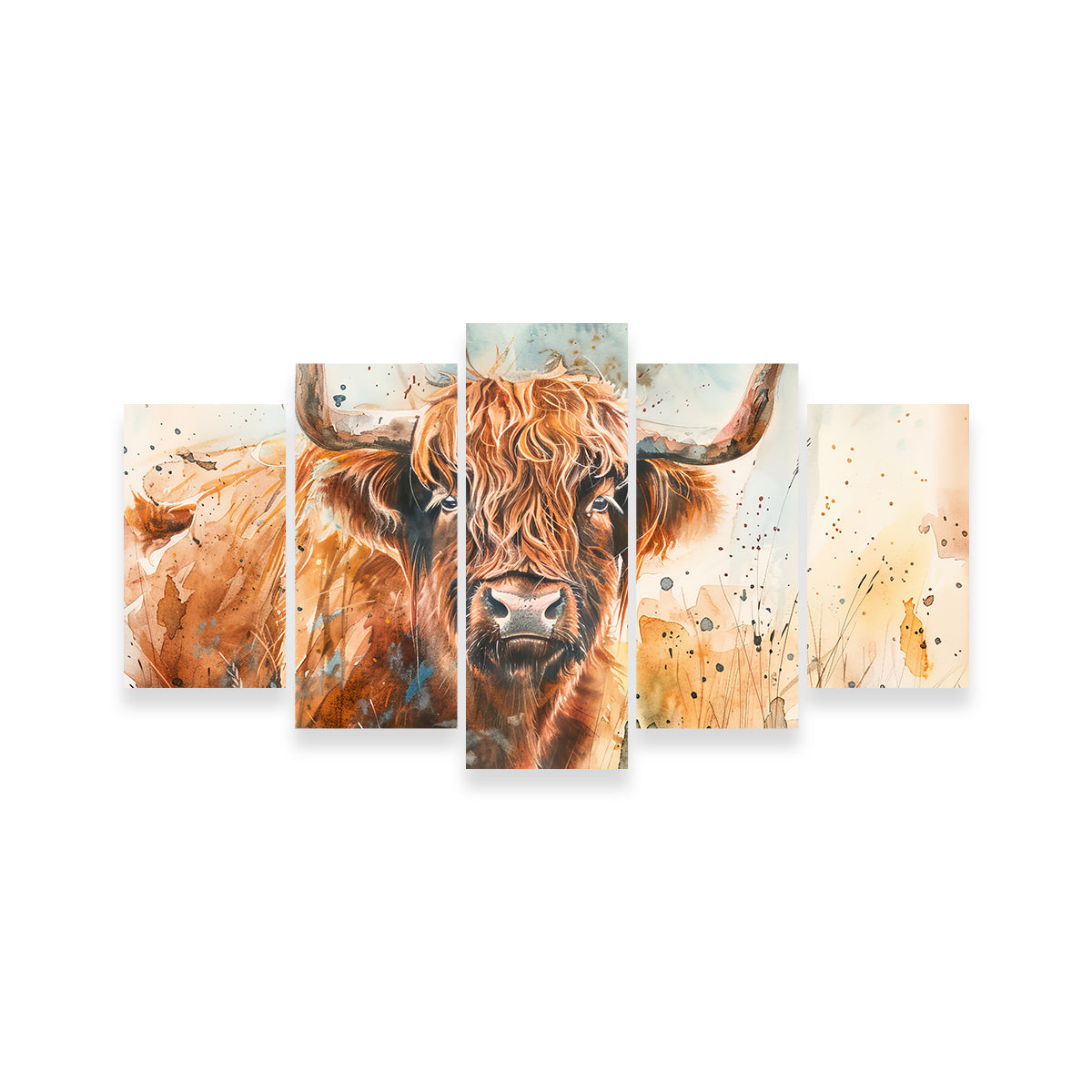 Stunning Grazing Highland Bull Wall Art for Your Home Decor