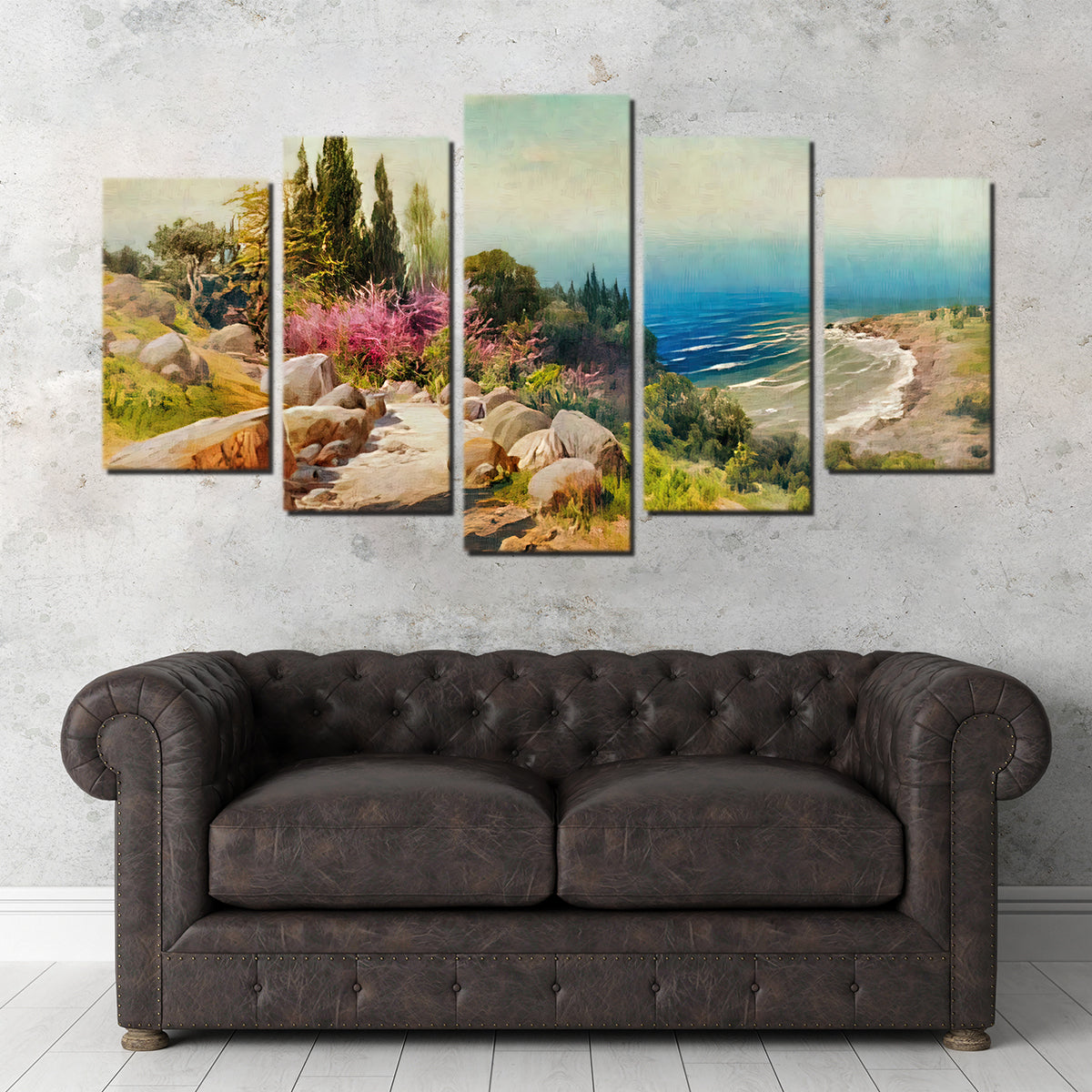 Exquisite 'A Walk to the Seashore' Wall Art by Denise Dundon