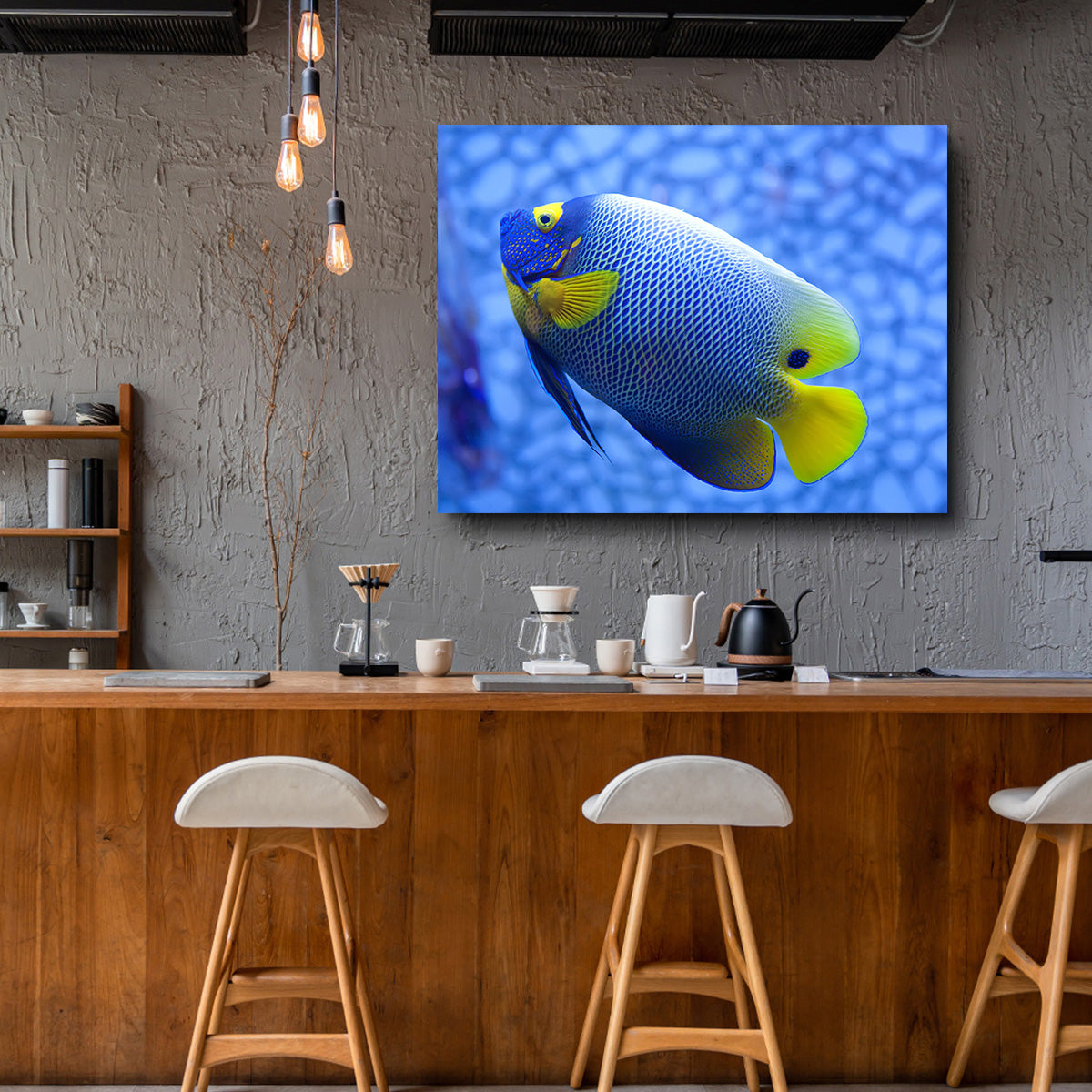Vibrant Blue and Yellow Tropical Fish Wall Art for Stunning Home Decor