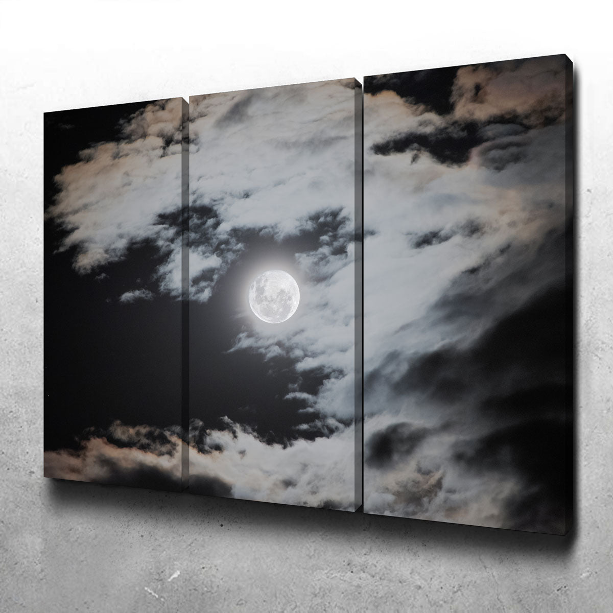 Stunning Full Moon Behind Clouds Wall Art by Sofia Leite Fonseca
