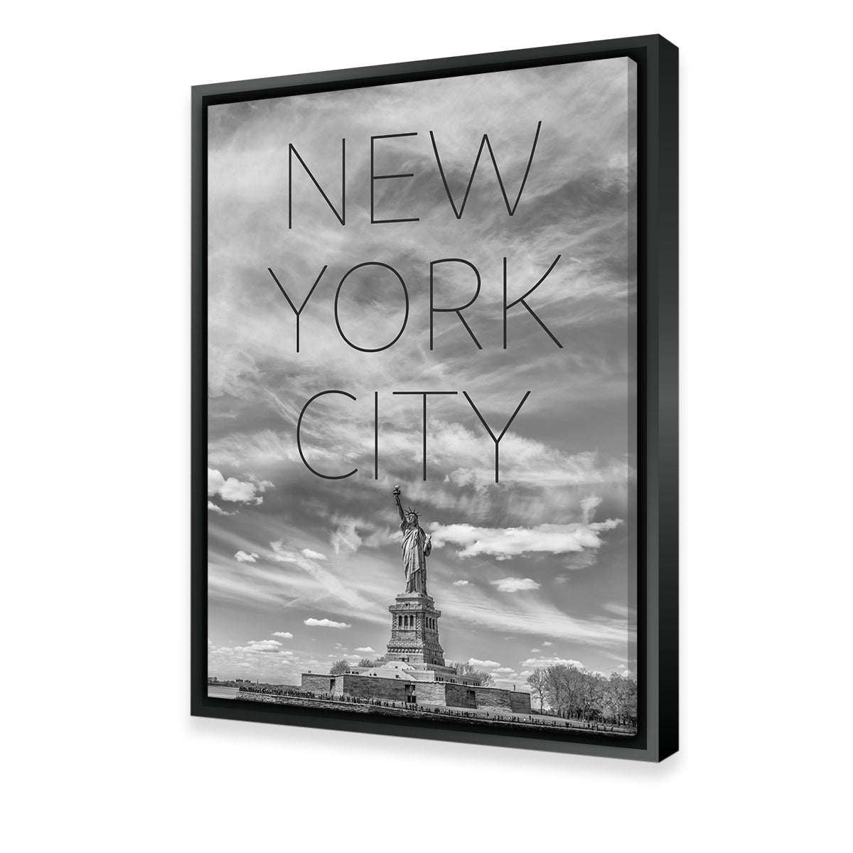 New York City Statue of Liberty Text Wall Art - Stunning Decor for Your Space