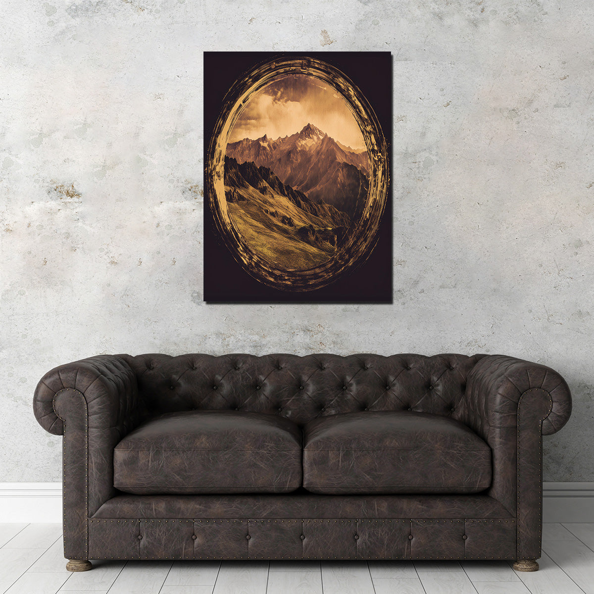 Stunning Retro Mountain View Oil Paint Wall Art for Your Home Decor